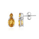 Boucles d'oreilles en argent et Citrine