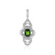 Pendentif en argent et Diopside de Russie