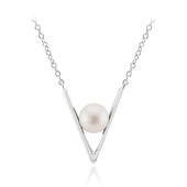 Collier en argent et Perle blanche de culture d'eau douce