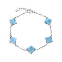 Bracelet en argent et Larimar