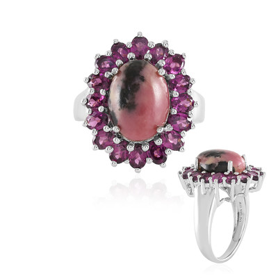 Bague en argent et Rhodonite