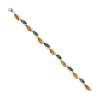 Bracelet en argent et Ambre baltique