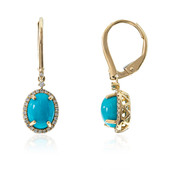 Boucles d'oreilles en or et Turquoise Sleeping Beauty (CIRARI)