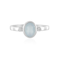 Bague en argent et Aigue-marine du Brésil