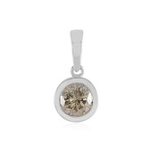 Pendentif en platine et Diamant champagne I2