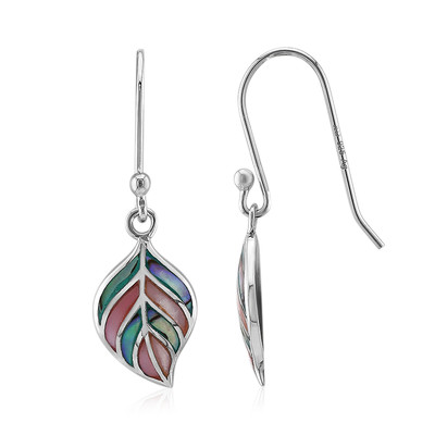 Boucles d'oreilles en argent et Coquillage d'Abalone