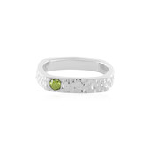 Bague en argent et Zircon de Ceylan vert