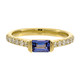 Bague en or et Tanzanite AAA