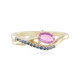 Bague en or et Saphir rose de Ceylan