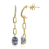 Boucles d'oreilles en or et Tanzanite non chauffée (CIRARI)