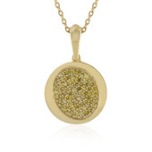 Collier en argent et Diamant jaune I2