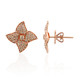 Boucles d'oreilles en or et Diamant rose de France SI1 d'Argyle  (Annette)