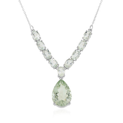 Collier en argent et Améthyste verte