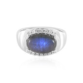 Bague en argent et Labradorite bleue de Maniry (KM by Juwelo)