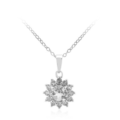 Collier en argent et Topaze blanche