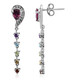 Boucles d'oreilles en argent et Grenat Rhodolite