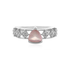 Bague en argent et Quartz rose