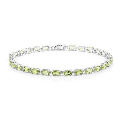 Bracelet en argent et Péridot de Birmanie