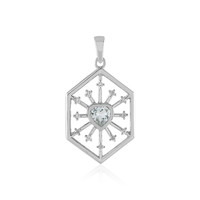 Pendentif en argent et Aigue-marine du Brésil