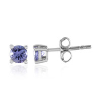 Boucles d'oreilles en platine et Tanzanite AAA