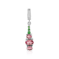 Pendentif en argent et Tourmaline rose du Nigéria