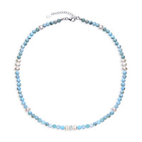 Collier en argent et Larimar