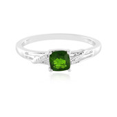 Bague en argent et Diopside de Russie