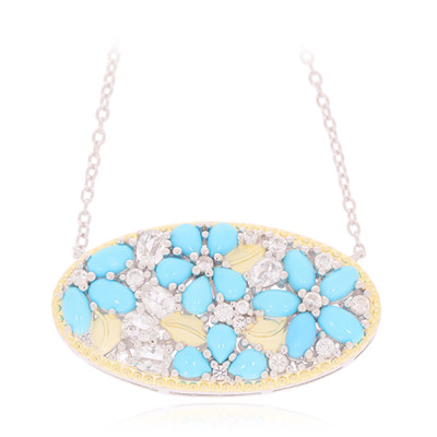 Collier en argent et Turquoise Sleeping Beauty (Dallas Prince Designs)