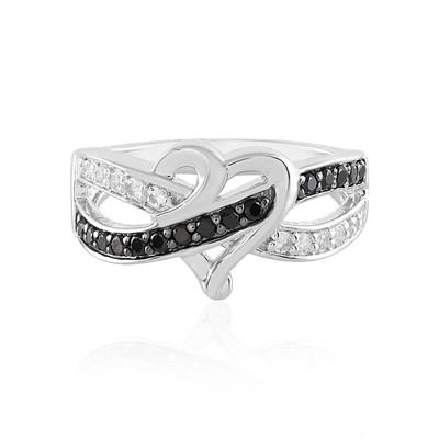 Bague en argent et Spinelle noir