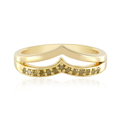 Bague en argent et Diamant jaune I3