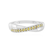 Bague en argent et Diamant jaune I3