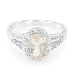 Bague en argent et Quartz rutile (Cheveux de Vénus)