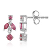 Boucles d'oreilles en argent et Tourmaline rose