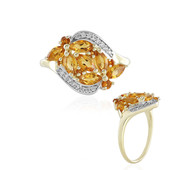 Bague en argent et Citrine