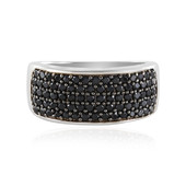 Bague en argent et Spinelle noir