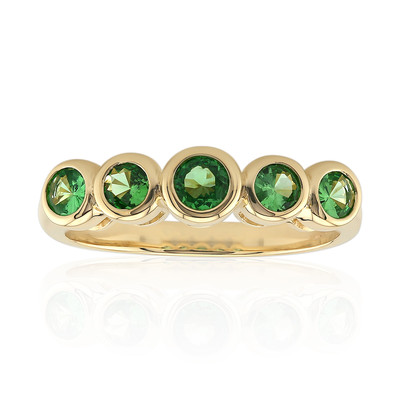 Bague en or et Tsavorite du Kenya AAA