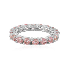 Bague en argent et Tourmaline rose