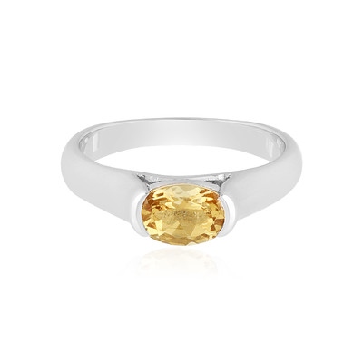 Bague en argent et Béryl jaune