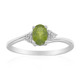 Bague en argent et Vésuvianite