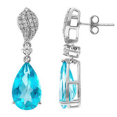 Boucles d'oreilles en argent et Topaze Paraiba