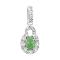 Pendentif en argent et Chrysoprase impériale