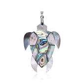 Pendentif en argent et Coquillage d'Abalone