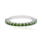 Bague en argent et Diopside de Russie