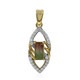 Pendentif en or et Tourmaline multicolore