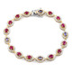 Bracelet en argent et Rubis de Birmanie (Gems en Vogue)