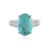 Bague en argent et Turquoise bleue de Mohavie