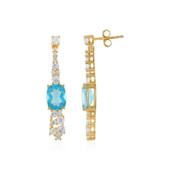 Boucles d'oreilles en argent et Topaze Paraiba