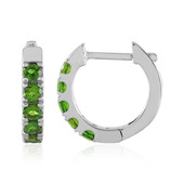 Boucles d'oreilles en argent et Diopside de Russie