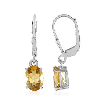 Boucles d'oreilles en argent et Citrine