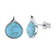 Boucles d'oreilles en argent et Turquoise (dagen)